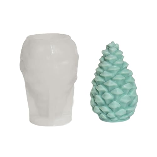 Uqezagpa Handgefertigte 3D-Tannenzapfenformen aus Silikon, Seife, Ornamente, Gießformen, Zubehör von Uqezagpa
