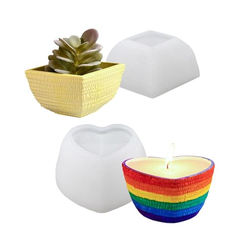 Uqezagpa Harzform-Set für Rosenblüten, Glasbecher und Kerzenständer, Silikon-Bastelformen für Epoxidseife von Uqezagpa