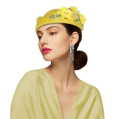 Uqezagpa Klassische Baskenmütze, mit Schmucksteinen, 11 verschiedene Farben, leichte Konstruktion für Reisen, Events und lässige Outfits, Party und lässiges Schmuck-Accessoire von Uqezagpa