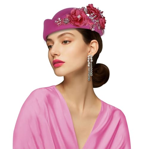 Uqezagpa Klassische Baskenmütze, mit Schmucksteinen, 11 verschiedene Farben, leichte Konstruktion für Reisen, Events und lässige Outfits, Party und lässiges Schmuck-Accessoire von Uqezagpa