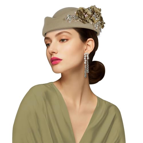 Uqezagpa Klassische Baskenmütze, mit Schmucksteinen, 11 verschiedene Farben, leichte Konstruktion für Reisen, Events und lässige Outfits, Party und lässiges Schmuck-Accessoire von Uqezagpa