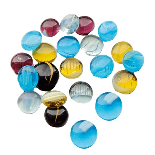 Uqezagpa Kleine bunte Glasperlen mit flachem Boden, Marmorperlen, Steine für Heimdekorationen und Bastelprojekte, Vasenfüller Uqezagpa Kleine bunte Glasperlen mit flachem Boden, Marmorperlen, Steine für Heimdekorationen und Bastelprojekte, Vasenfüller von Uqezagpa