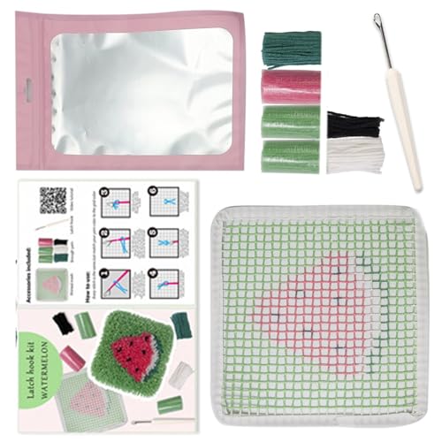 Uqezagpa Knüpfhaken-Set, Untersetzer, Strickset, Obstuntersetzer, Bastelset, Verriegelungshaken-Untersetzer-Set für Anfänger, Erwachsene von Uqezagpa
