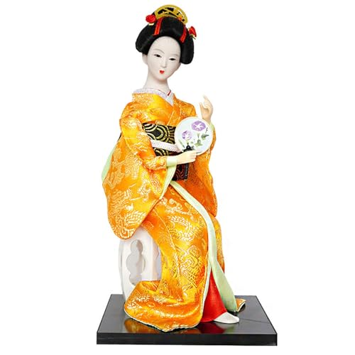 Uqezagpa Künstlerische japanische Geisha-Figur, 30,5 cm, Sammlerstück, Stickerei, Kleidung, Kimono, Figur für Frauen und Mädchen, Raumdekoration, japanische Geisha-Puppen Uqezagpa Künstlerische japanische Geisha-Figur, 30,5 cm, Sammlerstück, Stickerei, Kleidung, Kimono, Figur für Frauen und Mädchen, Raumdekoration, japanische Geisha-Puppen von Uqezagpa