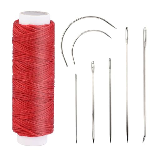Uqezagpa Leder-Nähnadel-Set, Polsternadel, gebogene Nadel, Sticknadel, Leder, Handnähnadel, 10 Stück von Uqezagpa