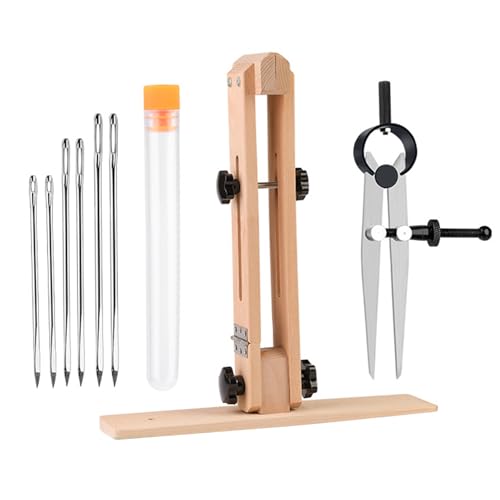 Uqezagpa Ledernährahmen Tisch Desktop Ledernähständer Pferdeklemme mit Nadelflügelteiler für Leder von Uqezagpa