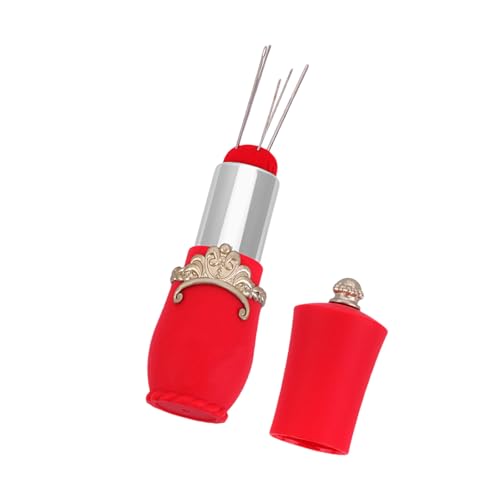 Uqezagpa Lippenstift-Form, Nadelkissen, Nähnadelaufbewahrung, Nähnadel-Halter für Quilten, Nadeln, Nähen Uqezagpa Lippenstift-Form, Nadelkissen, Nähnadelaufbewahrung, Nähnadel-Halter für Quilten, Nadeln, Nähen von Uqezagpa