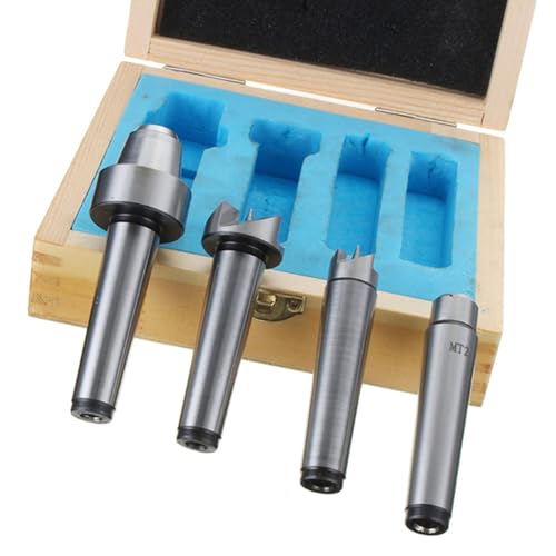 Uqezagpa MT2 Holzdrehmaschine, Drehwerkzeug, Spur Live Center Set, Kegelwerkzeug für Holz, Metallbearbeitung, gebohrte Reitstock-Drehmaschine, 4 Stück Uqezagpa MT2 Holzdrehmaschine, Drehwerkzeug, Spur Live Center Set, Kegelwerkzeug für Holz, Metallbearbeitung, gebohrte Reitstock-Drehmaschine, 4 Stück von Uqezagpa