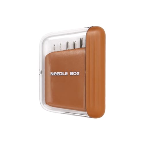 Uqezagpa Magnetische Nadelhalter-Aufbewahrungsbox mit 10 Edelstahl-Quiltnadeln, tragbares Nähzubehör zum Nähen von Uqezagpa