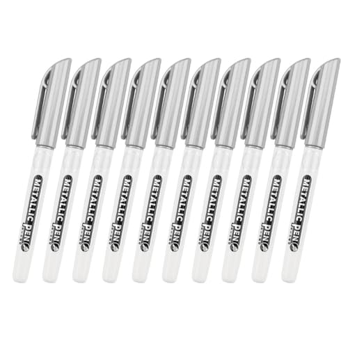 Uqezagpa Metallic-Marker für Gästebuch, Hochzeit, Foto, schwarze Seiten, Scrapbooking, Metallic-Stift, Malerei, 10 Stück Uqezagpa Metallic-Marker für Gästebuch, Hochzeit, Foto, schwarze Seiten, Scrapbooking, Metallic-Stift, Malerei, 10 Stück von Uqezagpa