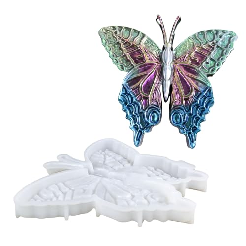 Uqezagpa Modische Schmetterlings-Wanddekoration, Kristalle, Epoxidharz, stabiles Silikon-Bastelbedarf-Set für Zuhause von Uqezagpa
