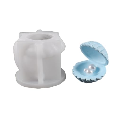 Uqezagpa Muschelförmige Designs Silikon-Schmuckschatulle zum Basteln und Aufbewahren mit Deckel, tragbar für Schmuckstücke und Süßigkeiten Uqezagpa Muschelförmige Designs Silikon-Schmuckschatulle zum Basteln und Aufbewahren mit Deckel, tragbar für Schmuckstücke und Süßigkeiten von Uqezagpa