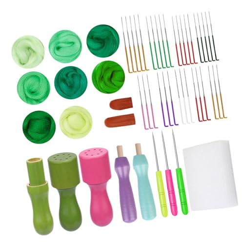 Uqezagpa Nadelfilz-Kits, 8 Farben, Wollgarn-Set, Nadelfilz-Starter-Kits mit Filzwerkzeug, Nadelfilz Uqezagpa Nadelfilz-Kits, 8 Farben, Wollgarn-Set, Nadelfilz-Starter-Kits mit Filzwerkzeug, Nadelfilz von Uqezagpa