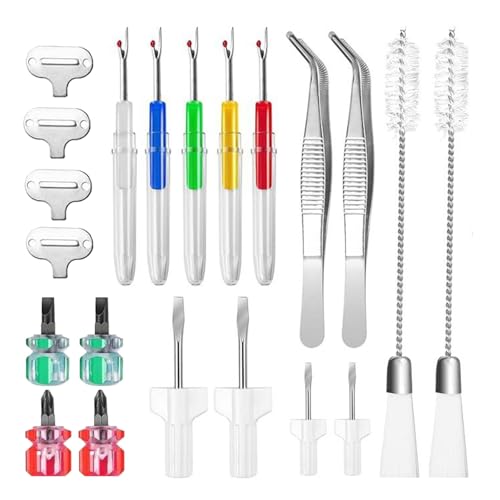 Uqezagpa Nähmaschinen-Zubehör, Reparaturwerkzeug mit Pinzette, Bürsten, Nahttrenner, 21 Stück Uqezagpa Nähmaschinen-Zubehör, Reparaturwerkzeug mit Pinzette, Bürsten, Nahttrenner, 21 Stück von Uqezagpa