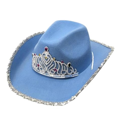 Uqezagpa Porkpie Hut mit Schmucksteinen besetzt, schwerer Kristall, Panama-Überraschung, für Mädchen, Jungen, Braut, für Karneval, Musikfestival, Cowgirl-Hüte für Damen Uqezagpa Porkpie Hut mit Schmucksteinen besetzt, schwerer Kristall, Panama-Überraschung, für Mädchen, Jungen, Braut, für Karneval, Musikfestival, Cowgirl-Hüte für Damen von Uqezagpa
