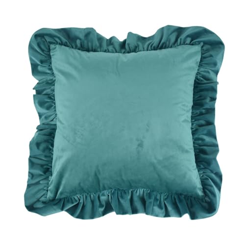 Uqezagpa Quadratischer 3D-Kissenbezug, gerüscht, 50 cm, Plüschstoff, knitterfrei, mit Reißverschluss für Sofa Uqezagpa Quadratischer 3D-Kissenbezug, gerüscht, 50 cm, Plüschstoff, knitterfrei, mit Reißverschluss für Sofa von Uqezagpa