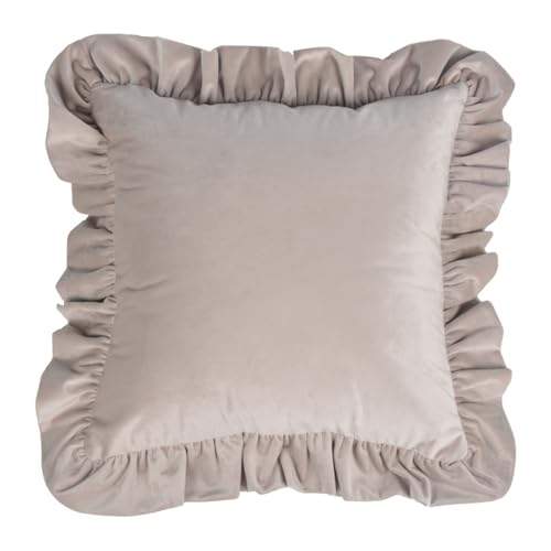 Uqezagpa Quadratischer 3D-Kissenbezug, gerüscht, 50 cm, Plüschstoff, knitterfrei, mit Reißverschluss für Sofa Uqezagpa Quadratischer 3D-Kissenbezug, gerüscht, 50 cm, Plüschstoff, knitterfrei, mit Reißverschluss für Sofa von Uqezagpa