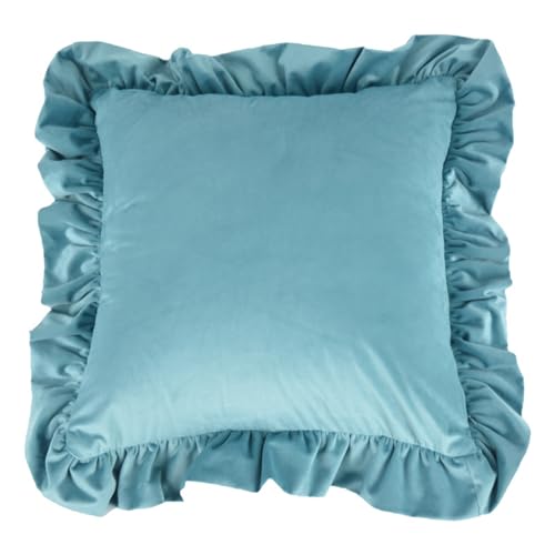 Uqezagpa Quadratischer 3D-Kissenbezug, gerüscht, 50 cm, Plüschstoff, knitterfrei, mit Reißverschluss für Sofa Uqezagpa Quadratischer 3D-Kissenbezug, gerüscht, 50 cm, Plüschstoff, knitterfrei, mit Reißverschluss für Sofa von Uqezagpa