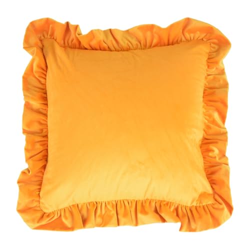 Uqezagpa Quadratischer 3D-Kissenbezug, gerüscht, 50 cm, Plüschstoff, knitterfrei, mit Reißverschluss für Sofa Uqezagpa Quadratischer 3D-Kissenbezug, gerüscht, 50 cm, Plüschstoff, knitterfrei, mit Reißverschluss für Sofa von Uqezagpa