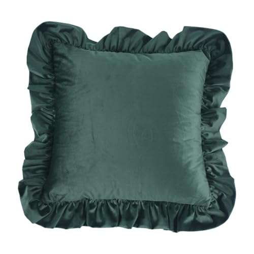 Uqezagpa Quadratischer 3D-Kissenbezug, gerüscht, 50 cm, Plüschstoff, knitterfrei, mit Reißverschluss für Sofa Uqezagpa Quadratischer 3D-Kissenbezug, gerüscht, 50 cm, Plüschstoff, knitterfrei, mit Reißverschluss für Sofa von Uqezagpa