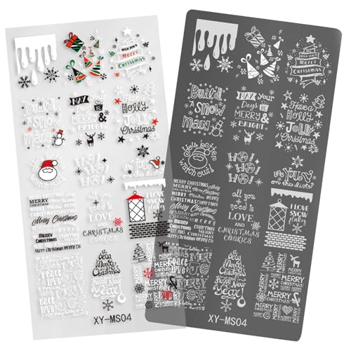 Uqezagpa Schablonen-Set für Weihnachtsnägel, Schablonen-Set, Schneeflocken-Nägel, schöne Hirsch-Maniküre-Schablone Uqezagpa Schablonen-Set für Weihnachtsnägel, Schablonen-Set, Schneeflocken-Nägel, schöne Hirsch-Maniküre-Schablone von Uqezagpa