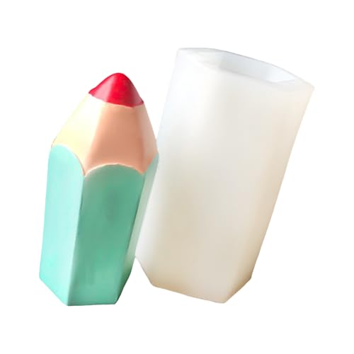 Uqezagpa Silikon-Säulenformen in Bleistiftform für Epoxidharz, handgefertigte Seifenformen, Fondant, Kuchenformen, Schokolade von Uqezagpa