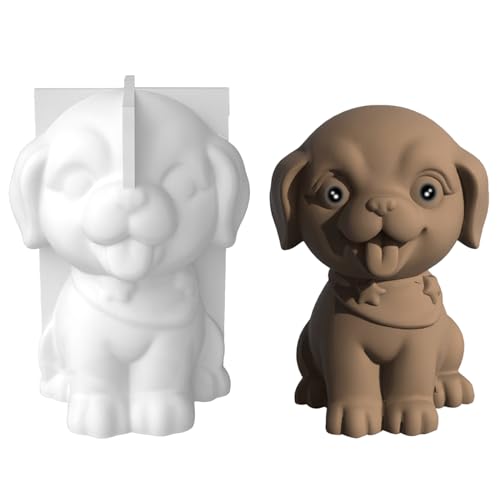 Uqezagpa Silikonform für 3D-Hundekerzen, Cartoon-Welpe, zur Herstellung von Kerzen, Kristall, Epoxidharz, handgefertigte Seife Uqezagpa Silikonform für 3D-Hundekerzen, Cartoon-Welpe, zur Herstellung von Kerzen, Kristall, Epoxidharz, handgefertigte Seife von Uqezagpa