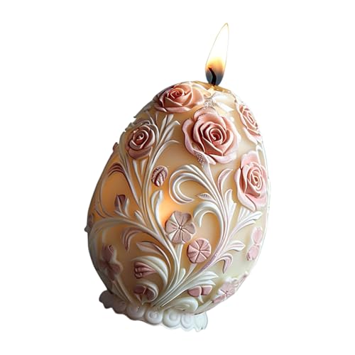 Uqezagpa Silikonform für Rosenblüten, Kerzen, Ostern, Reliefeier, Ornament-Formen, handgefertigte Gießformen, Handwerk von Uqezagpa