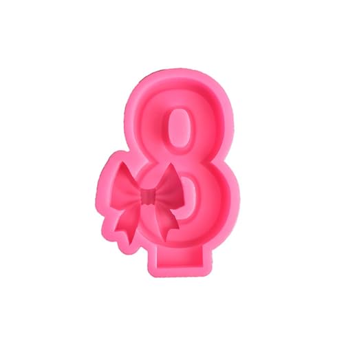 Uqezagpa Silikonform mit Schleife, Zahlen, handgefertigt, Epoxidharz, Gießformen, Kuchen, Schokolade, Dekorieren Uqezagpa Silikonform mit Schleife, Zahlen, handgefertigt, Epoxidharz, Gießformen, Kuchen, Schokolade, Dekorieren von Uqezagpa