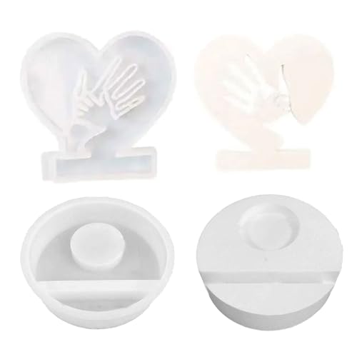 Uqezagpa Silikonformen mit großen Händen in kleiner Hand, Kerzenhalter, Harze, Gießformen für Kegel von Uqezagpa