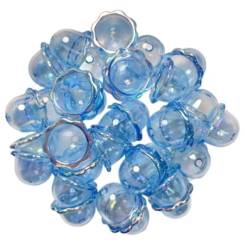 Uqezagpa Stabile Acrylperlen, Windspiel, tragbares Zubehör für Bastelarbeiten, Schmuckherstellung, klare 3D-Charm-Perlen von Uqezagpa