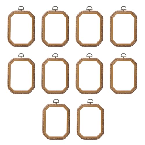 Uqezagpa Stickrahmen aus Holz, Kreuze, Stickrahmen, verstellbarer Stickrahmen zum Nähen, 10 Stück Uqezagpa Stickrahmen aus Holz, Kreuze, Stickrahmen, verstellbarer Stickrahmen zum Nähen, 10 Stück von Uqezagpa
