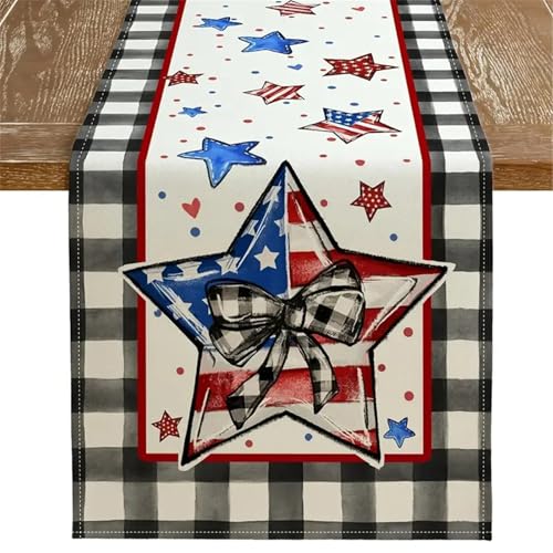 Uqezagpa Tischdecke Gedenktag Tischläufer Leinenstoff Vintage Tischdecke für Esszimmer Uqezagpa Tischdecke Gedenktag Tischläufer Leinenstoff Vintage Tischdecke für Esszimmer von Uqezagpa