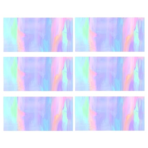 Uqezagpa Tischdecke aus Aluminiumfolie, bunt, Regenbogenfarben, rechteckig, Esstisch, für Hochzeit, Party Uqezagpa Tischdecke aus Aluminiumfolie, bunt, Regenbogenfarben, rechteckig, Esstisch, für Hochzeit, Party von Uqezagpa