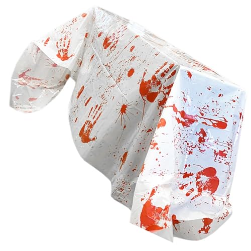 Uqezagpa Tischdecke mit Halloween-Horror-Motiv, blutige Gaze, für eine kühlende Atmosphäre, Tischdecke für drinnen und draußen Uqezagpa Tischdecke mit Halloween-Horror-Motiv, blutige Gaze, für eine kühlende Atmosphäre, Tischdecke für drinnen und draußen von Uqezagpa