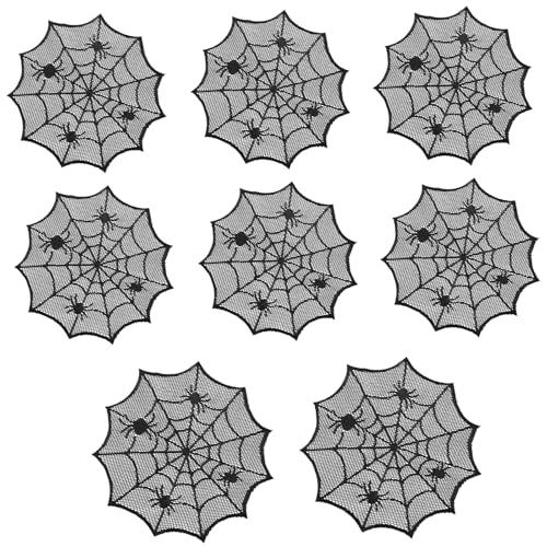 Uqezagpa Tischset mit Spinnennetzen, Spitzen, Deckchen, schwarz, Spinnweben, Tischset für Zuhause Uqezagpa Tischset mit Spinnennetzen, Spitzen, Deckchen, schwarz, Spinnweben, Tischset für Zuhause von Uqezagpa
