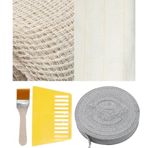 Uqezagpa Tufting-Stoff, Teppichrückseite, Stoff, Tufting-Streifen, Tufting-Stoff, Teppichherstellung, Zubehör zum Nähen von Teppichen Uqezagpa Tufting-Stoff, Teppichrückseite, Stoff, Tufting-Streifen, Tufting-Stoff, Teppichherstellung, Zubehör zum Nähen von Teppichen von Uqezagpa
