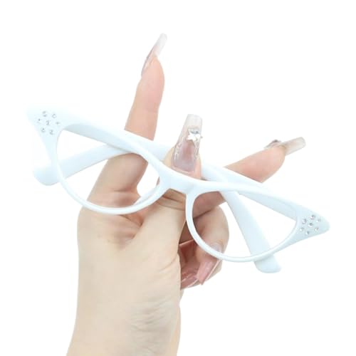 Uqezagpa Vintage-Brille für Erwachsene und Kinder, mit Strasssteinen, Unisex-Stil, klare Gläser, für Cosplay, Kostümpartys, Vintage-Brillen von Uqezagpa