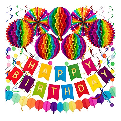Uqezagpa Wimpelkette "Happy Birthday" mit buntem Papier Uqezagpa Wimpelkette "Happy Birthday" mit buntem Papier von Uqezagpa