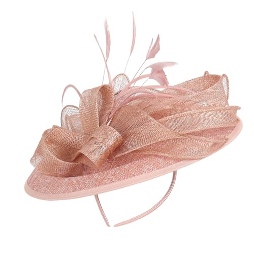 Uqezagpa Zarter Derby-Kopfschmuck aus Netzstoff mit abnehmbarem Stirnband, gefiedert und Clip-Design, Haarschmuck für Teepartys, Brautveranstaltungen, eleganter Netzhut für Hochzeitsfeiern von Uqezagpa