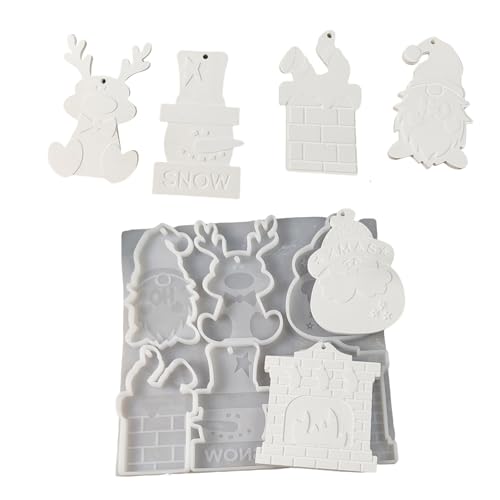Vielseitige Weihnachtsdekoration, Silikonform, leicht zu lösen, Silikonform für einzigartige Weihnachtsmotive, hängende Heimdekorationen, Serie Anhänger Vielseitige Weihnachtsdekoration, Silikonform, leicht zu lösen, Silikonform für einzigartige Weihnachtsmotive, hängende Heimdekorationen, Serie Anhänger von Uqezagpa