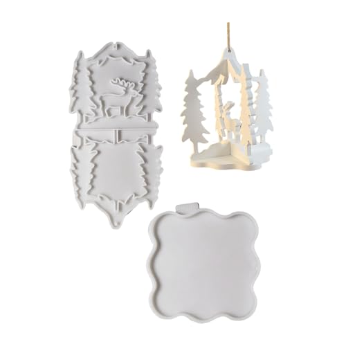 Weihnachtsbaumschmuck-Form, Weihnachtsanhänger, Silikon-Bastelwerkzeug, leicht zu reinigen, Silikon-Textur für Anhänger, Bastelform Weihnachtsbaumschmuck-Form, Weihnachtsanhänger, Silikon-Bastelwerkzeug, leicht zu reinigen, Silikon-Textur für Anhänger, Bastelform von Uqezagpa