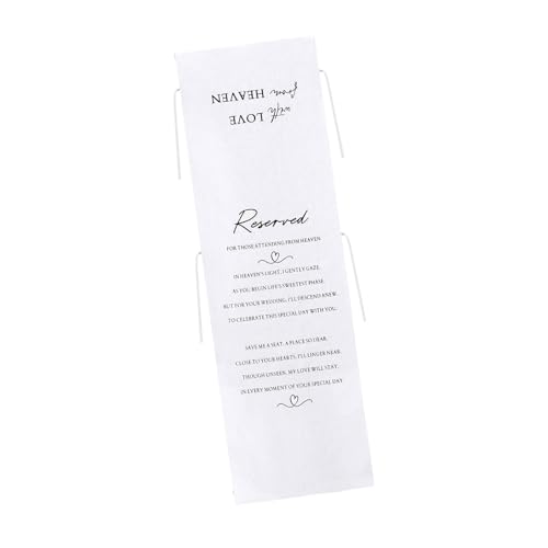 Wiederverwendbares Flanell-Schild für Hochzeitsstuhl, elegante Designs, Zeremonie, Dekoration für reservierte Sitzarrangements, Stoffstuhldekoration von Uqezagpa