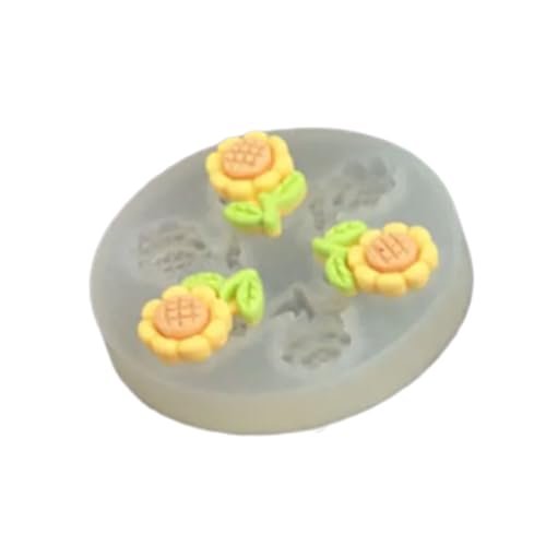 Wiederverwendbares Kuchendekorationswerkzeug, 4 Blumen-Silikonformen für Süßigkeitenherstellung und Blumen-Designs, flexibler Fondant Wiederverwendbares Kuchendekorationswerkzeug, 4 Blumen-Silikonformen für Süßigkeitenherstellung und Blumen-Designs, flexibler Fondant von Uqezagpa