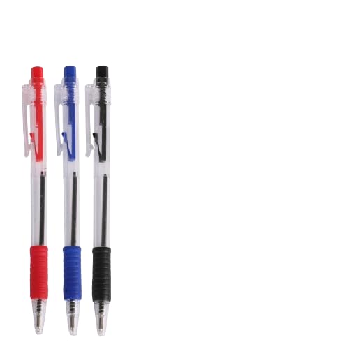 Urban Living Papeterie – Kugelschreiber, 3 verschiedene Farben, Schwarz/Blau/Rot, 8 Stück von Urban Living
