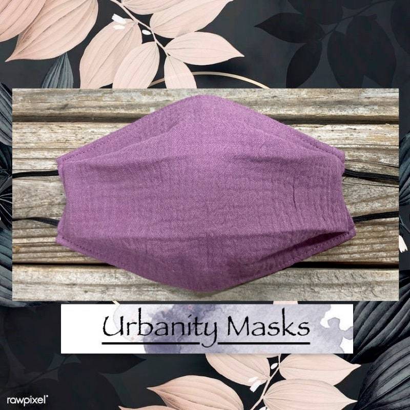 Lila Gaze Baumwollmaske von UrbanityMasks