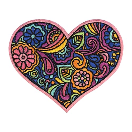Urbanski Patch buntes Herz mit Blumen zum Aufbügeln 7,9 x 9,4 cm | Aufnäher Applikation Bügelbild Urbanski Patch buntes Herz mit Blumen zum Aufbügeln 7,9 x 9,4 cm | Aufnäher Applikation Bügelbild von Urbanski