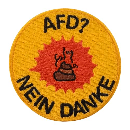 Urbanski Patch AfD? Nein danke zum Aufbügeln 7,4 x 7,4 cm | Aufnäher Applikation Bügelbild von Urbanski