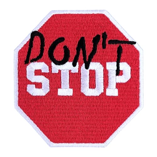 Urbanski Patch Don't stop Schild zum Aufbügeln 7,4 x 7 cm | Aufnäher Applikation Bügelbild Urbanski Patch Don't stop Schild zum Aufbügeln 7,4 x 7 cm | Aufnäher Applikation Bügelbild von Urbanski