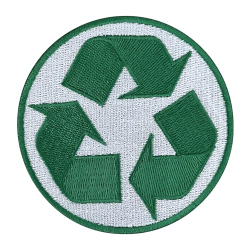 Urbanski Patch Grünes Recycling Symbol zum Aufbügeln 7,4 x 7,4 cm | Aufnäher Applikation Bügelbild Urbanski Patch Grünes Recycling Symbol zum Aufbügeln 7,4 x 7,4 cm | Aufnäher Applikation Bügelbild von Urbanski